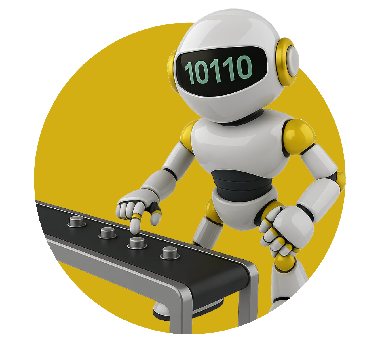 robot in the yellow circle