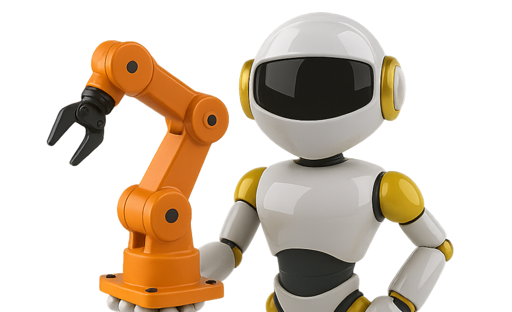 robot with a robotic arm